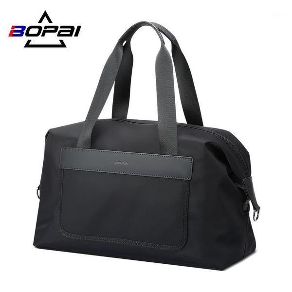 

bopai travel duffel bag for men large capacity luggage male sports short trip wild leisure light handbags with shoes pockets1