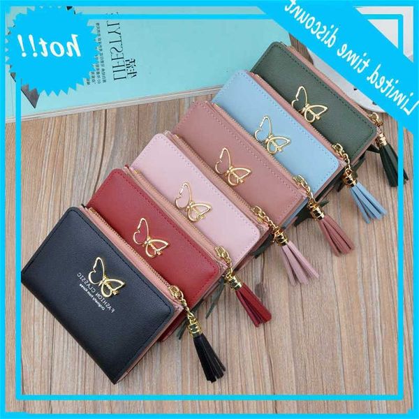 

women portfolios small mini safe money bag women's short flag zoomed in rits purse credit cardholder portemonnee carteira, Red;black