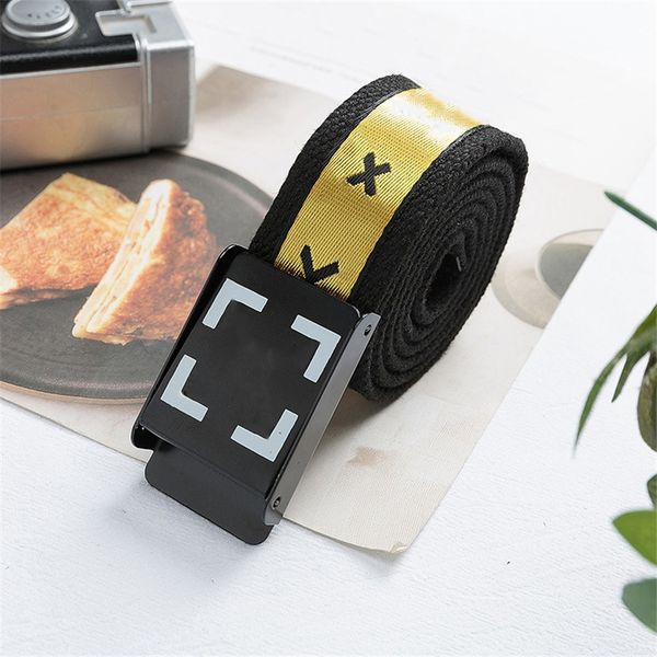 

110cm new canvas elts for men women ip op elt street casl loose waist strap ig qli yellow elt elts #223#250666, Black;brown