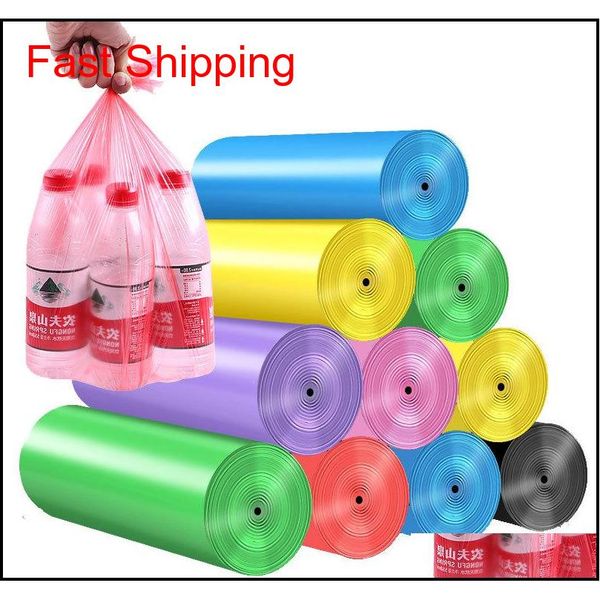 

5 rolls garbage bags colorful plastic bags household cleaning supplies 5-piece trash bags kitchen toil qylhgm toys2010