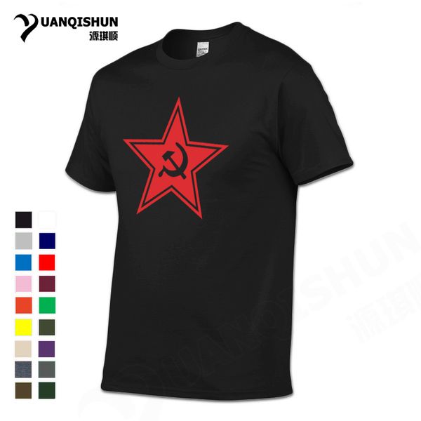 

yuanqishun 2018 new cccp russian star sickle and hammer ussr tshirt o neck tee sport hooded sweatshirt hoodie men t shirt