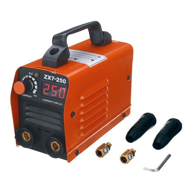 

zx7-250 250a mini electric welding machine portable digital display mma arc dc inverter plastic-welder weld equipment durable