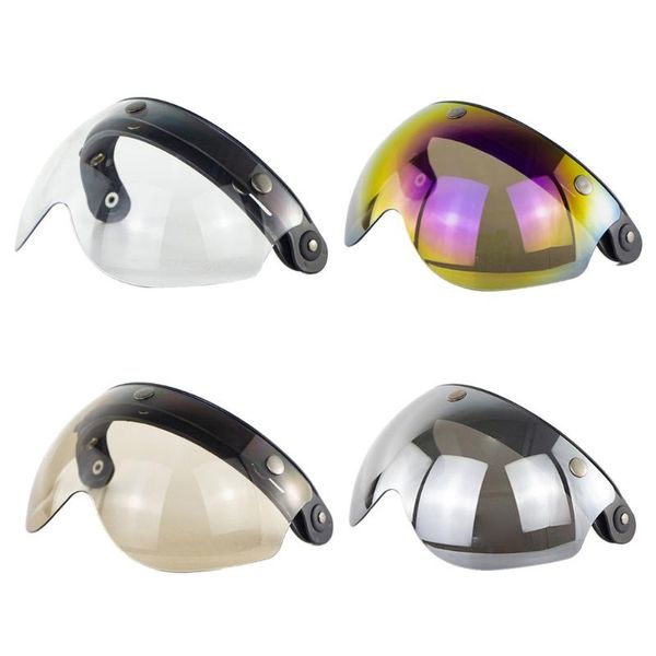 

motorcycle helmets w glasses 3 snap 3/4 helmet shield with flip up hinge for torc t50 vintage moto 6xdb