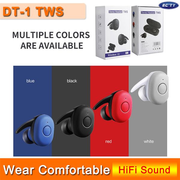 

tws bluetooth earphone dt-1 mini 5.0 headphones stereo ipx5 waterproof headset with mic portable earbuds for iphone 12 mini 11 xs max