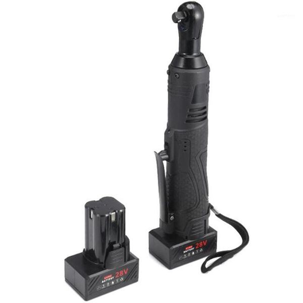 

us plug, 28v 2 lithium ion battery electric ratchet wrench rechargeable electric cordless car right angle wrench1