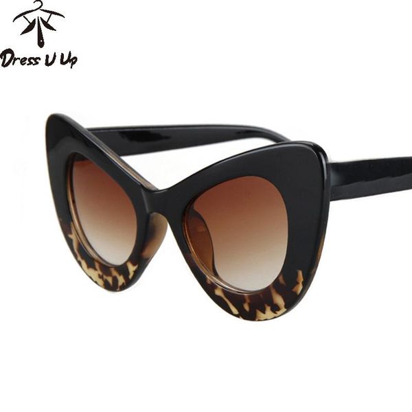

sunglasses dressuup fashion cat eye women brand designer vintage big frame butterfly sun glasses feminino, White;black