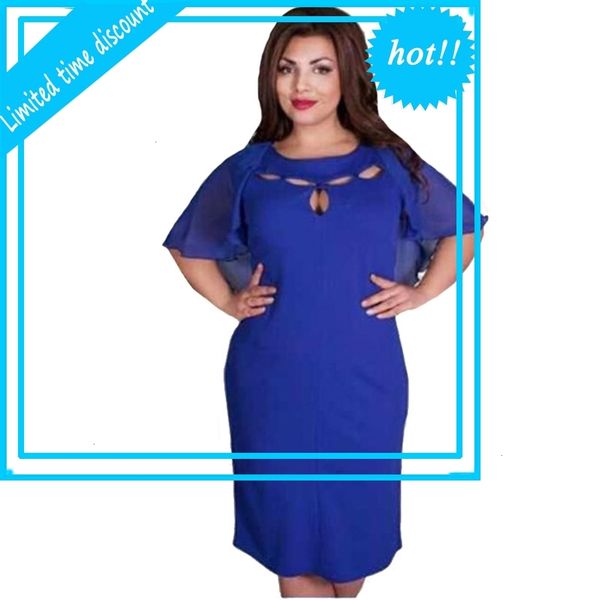 

chsdcsi chiffon jurk ladies summer womenelegant women's vestido hollow out black party plus size dress 6xl