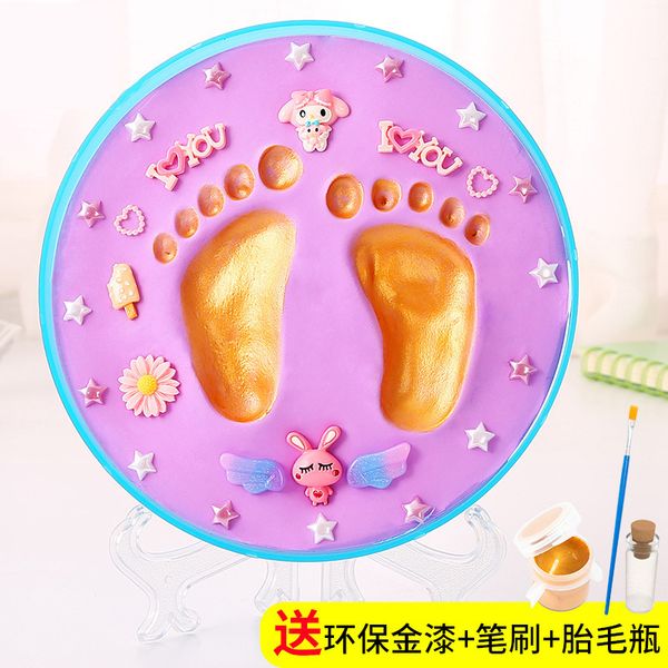 

baby hand and foot print children's hand and foot print mud diy baby newborn hundred days full moon gift birthday souvenir lj201105