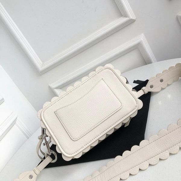 

shoulder bag women solid white color genuine leather bag ladies flap litchi pattern crossbody bags for women