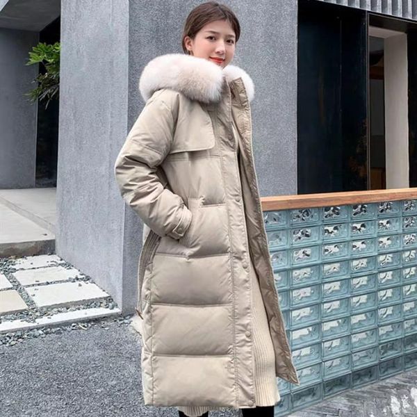 

summer of 2020 winter poems in chinese style down jacket wholesale female long collars thickening down jacket coat, Black