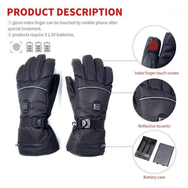 

winter thermal gloves waterproof electric heated gloves battery powered for ski climbing heating windproof1