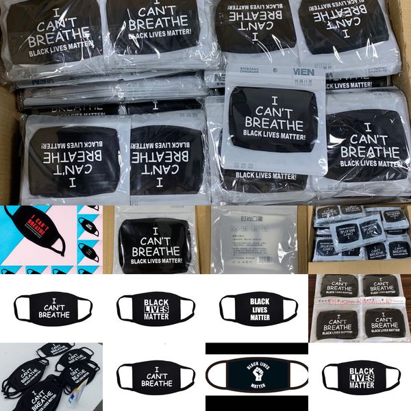 

2020usa i cant breathe face washable cotton mask black lives matter fashion for adults letter print cloth designer masks
