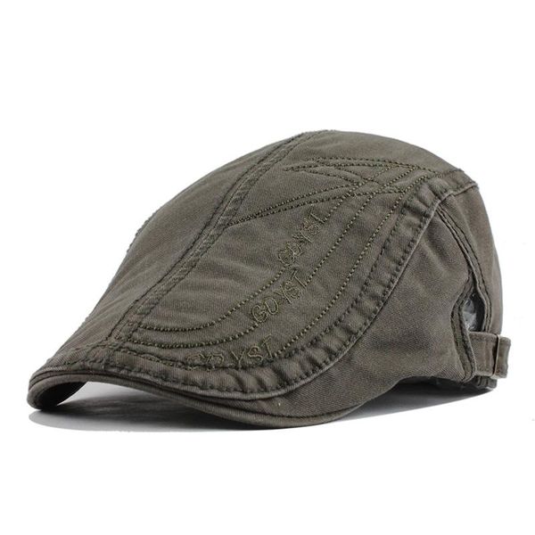 

flb] new summer fitted cotton berets caps for men casual peaked caps letter embroidery berets hats casquette cap wmthwc yyysports, Black;white