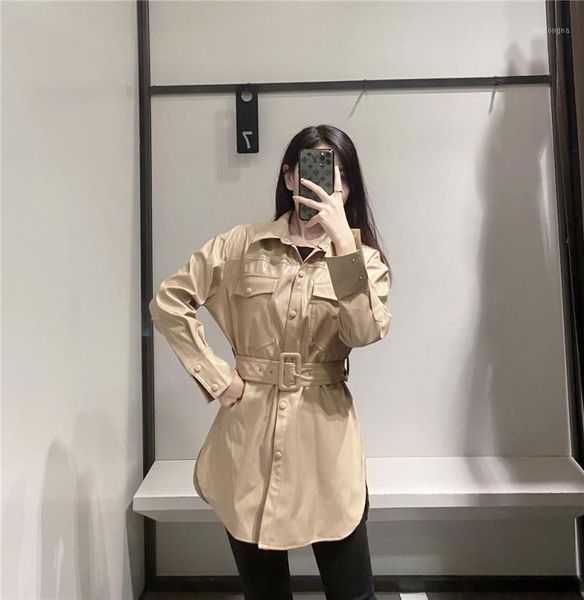 

new solid classic leather french faux leather plus velvet single breasted full shirt women jacket1, Black;brown