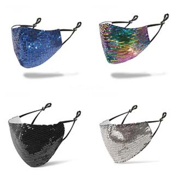 

washablemask fashion bling cloth new cover shiny face sequins shield masks mount anti-dust adults mask#253 nhijo