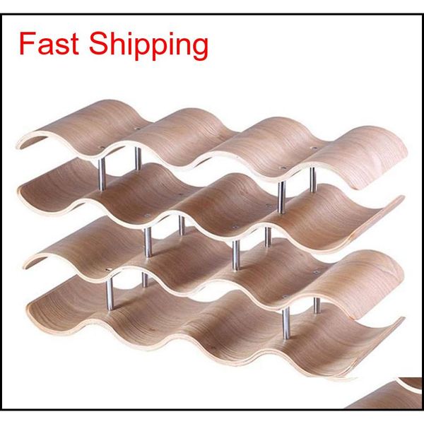 

wooden wave wine rack/creative home grape wine shelf cabinet/solid wood bottle rack (4 lay qylama lipper