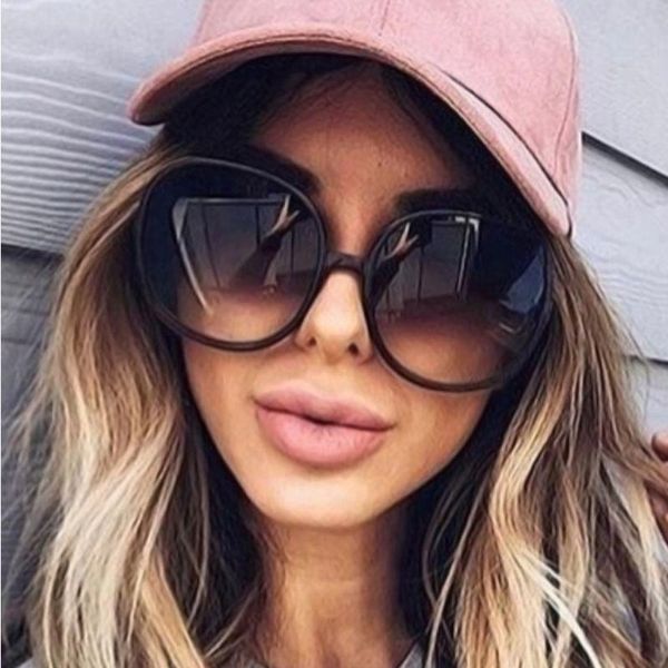 

de new ladies sunglasses round plastic gafas fashion men oversized outdoor gradient sun uv400 women sol 2020 glasses twbkq, White;black