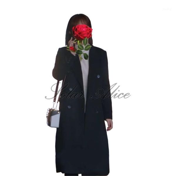 

for 2021 women's autumn and winter new woolen coat warm black jacket1