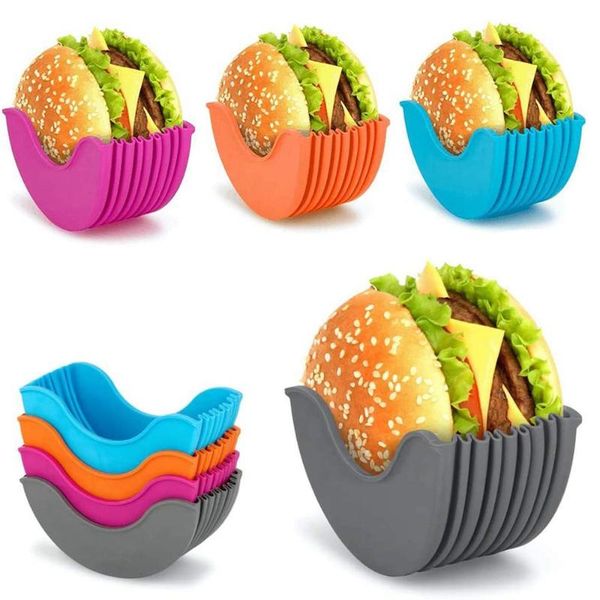 

storage bottles & jars burger buddy clip box stretchable kitchen organizer hamburger fixed donuts case rack holder gadgets container