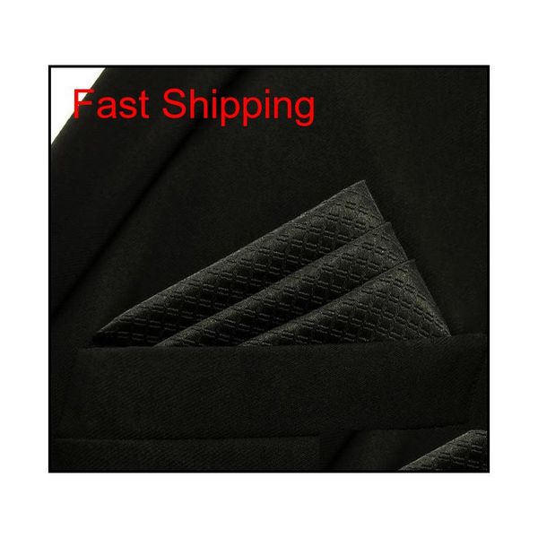 

ch28 silk black solid mens pocket square fashion wedding acceossories hanky bra qyllkn new_dhbest, Blue;white