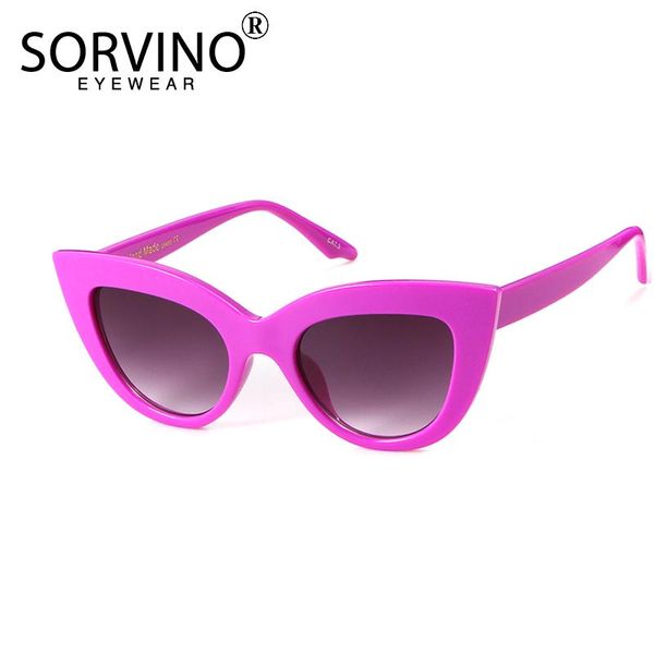 

sunglasses sorvino purple fashion cat eye women designer vintage lady thick frame cateye sun glasses shades oculos sn232, White;black