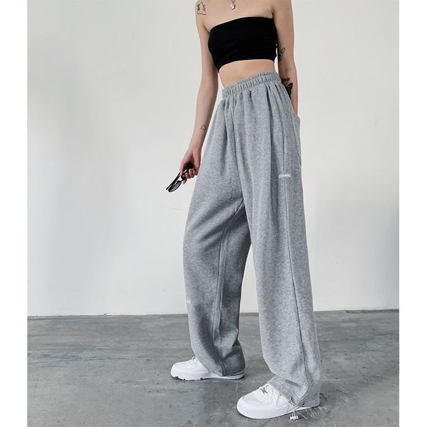 

new female fashion 2021 high-waist plus size sports pants 5hn4, Black;white