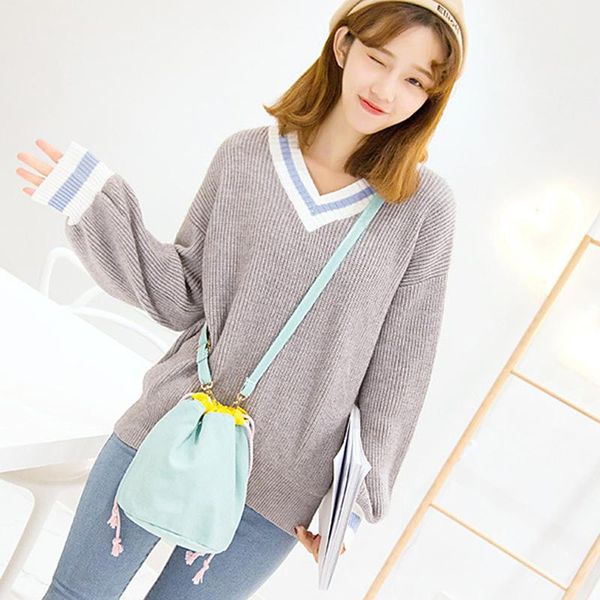 

small fresh cotton and linen handbag lady mummy bag bag solid color beam pocket casual totes