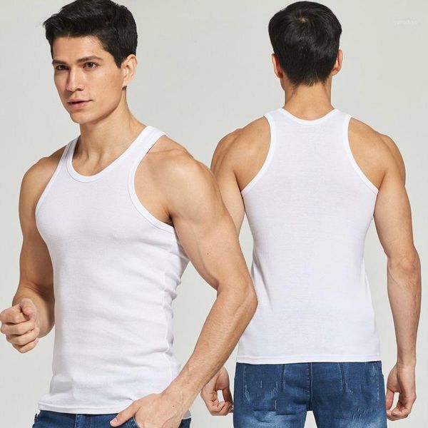 

cotton white tank men slim fit sportswear summer casual sleeveless tank fitness boys bodybuilding xxxl1, White;black