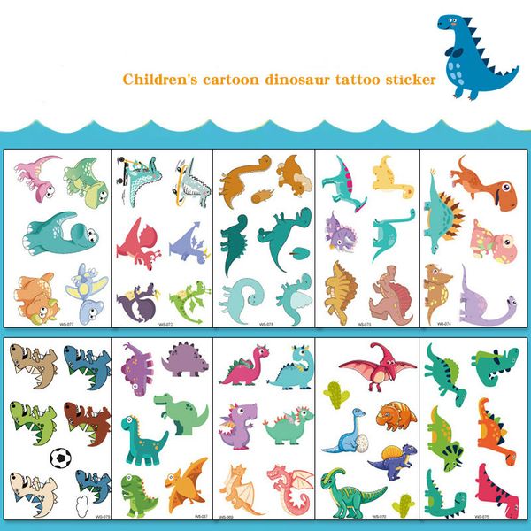 

waterproof children cute cartoon dinosaur animal theme stickers dinosaur tattoo stickers christmas toys children toys