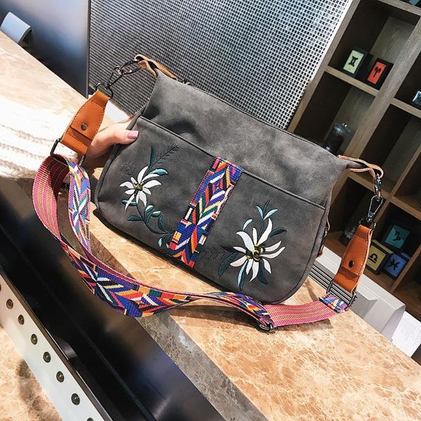 

women's 2020 new fashion wild embroidery multi-color shoulder bag shopper bag bolso grande mujer#35