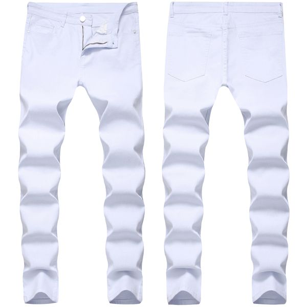 

skinny mens white jeans cool men jeans stretch slim fit denim biker jeans hip hop men streetwear 2012#, Blue