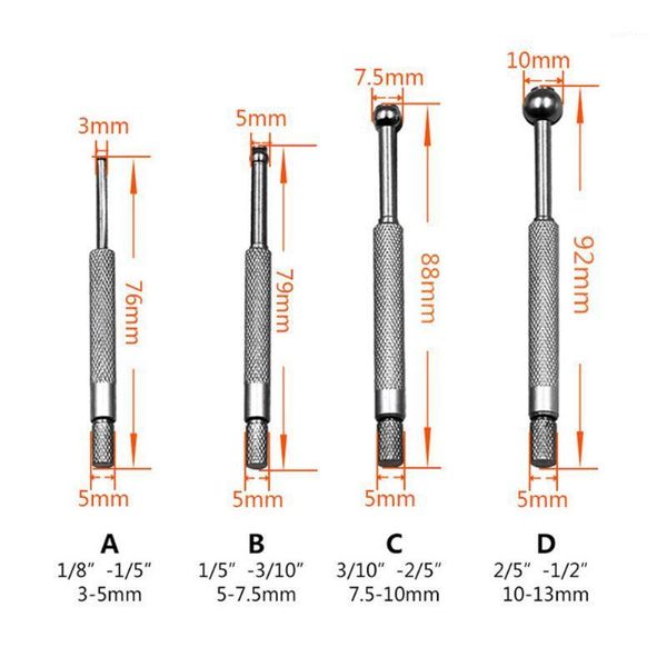 

4pcs/set adjustable carbon steel gauge set 3-13mm manual measurement tools dtt881