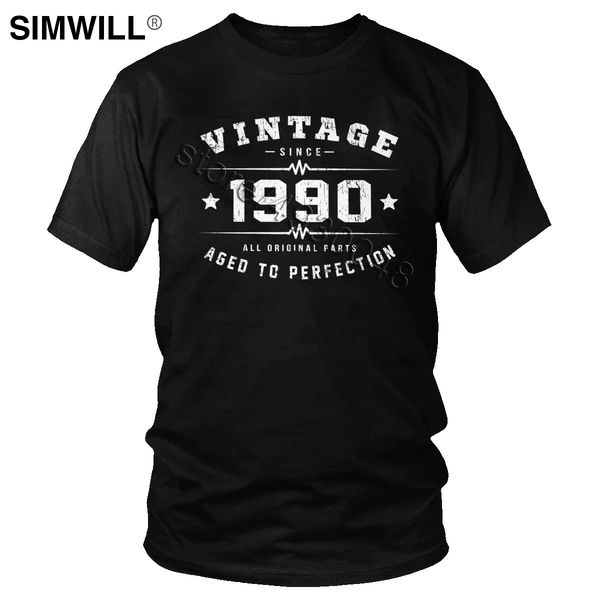 

sport vintage since 1990 t shirt men summer cotton 30th 30 years old birthday t-shirt short sleeves aged to perfection born in 90s tee