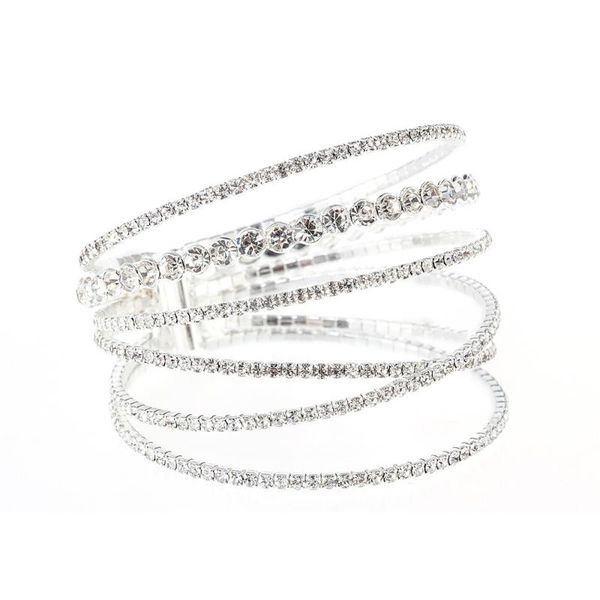 

charm bracelets zg jewelry stainless steel wire bracelet six rows of irregular personality magnetic clasp accessories women, Golden;silver