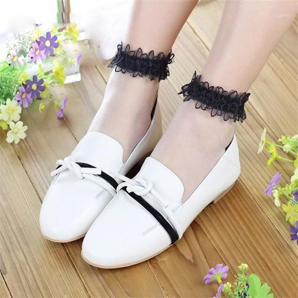 

nducjsi transparent lace breathable thin summer socks women white socks silk crystal rose flower elastic female 1 pair girls1, Black;white