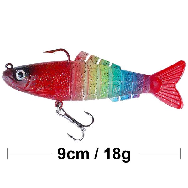 

qxo 4шт / серия рыбалка soft 18г 9см силиконовые приманки качели приманка swimbait поверхности воблера море грузила для рыбалки shad приманк