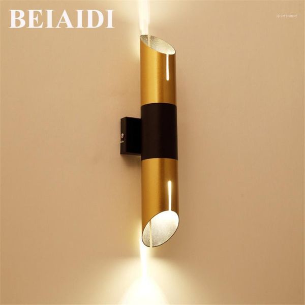 

wall lamp beiaidi creative bamboo shape led modern cafe bar dinning room bedroom bedside light up down iron sconces1