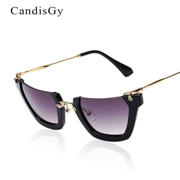 

elegant lady uv400 empty frame flat fashion women brand designer sunglasses stylish female vintage sun glasses metal temple, White;black