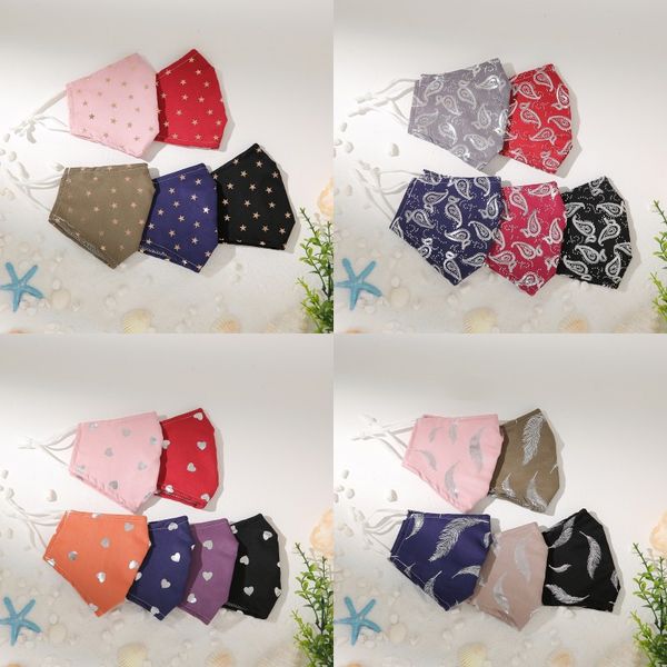 

cashew face mask washable anti haze dustproof sunscreen heart feather various styles fashion decorate protective mouth masks 4 5xl k2