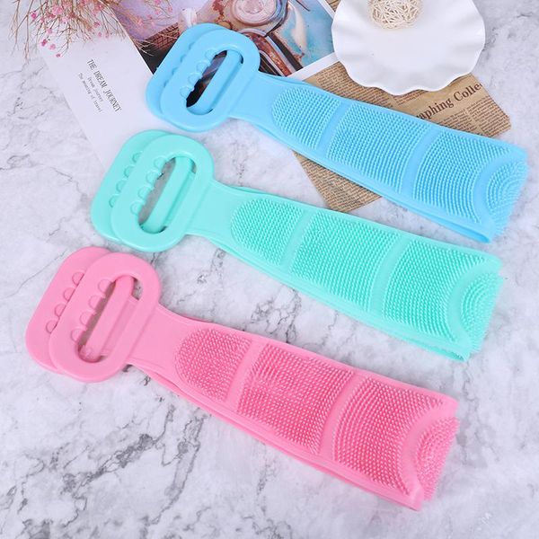 

bath brushes, sponges & scrubbers silicone wash bathroom shower washing skin care long towel pull back strap scrubber exfoliating scrub