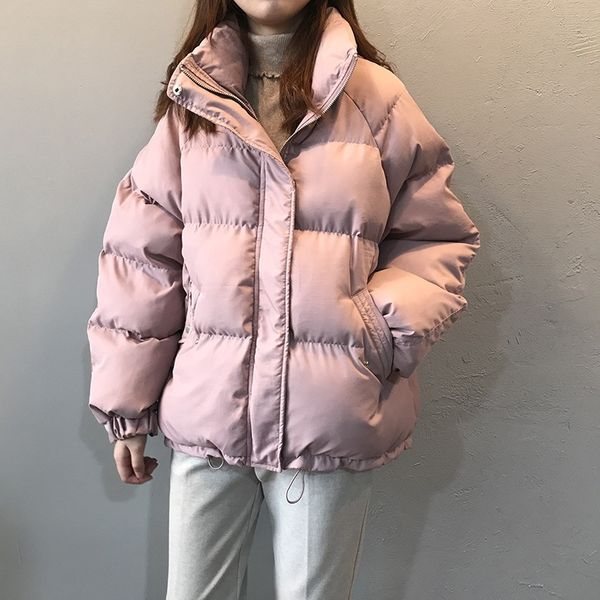 

autumn winter jacket women parka women's jacket stand collar thick warm coat casual oversized outwear female parka coat 201102, Black