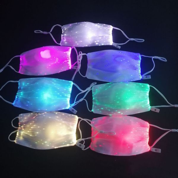 

luminous 2020 led mask with anti usb dust charge masks 7 colors changeable for break dance music party ha
