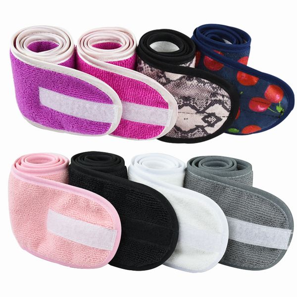 

microfiber absorbent hair band face wash and makeup remover female hair band yoga velcro hair band