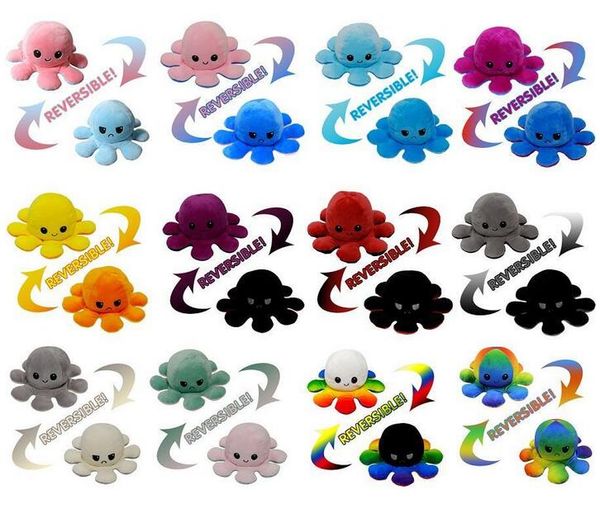 

dhl fast ship reversible flip ocs stuffed plush doll soft simulation reversible plush toys color chapter plush doll child toys