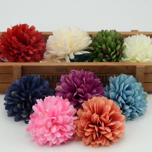 

5pcs 7cm chrysanthemum artificial silk flower head for home wedding party decoration scrapbooking diy hydrangea flow sqcuqe