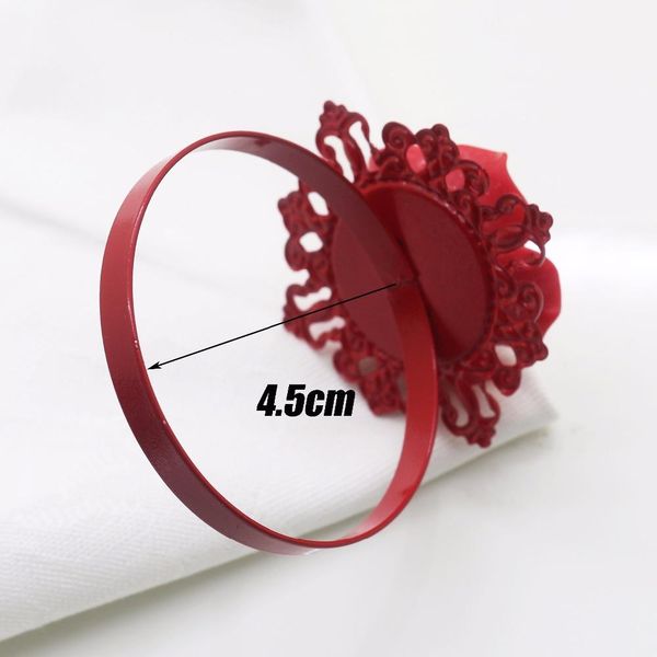 

высокое качество 6 шт. / 10 шт. красная серия розовые украшения салфетки кольцо, подходит для приема свадьбы, день рождения, серебро, пряжка