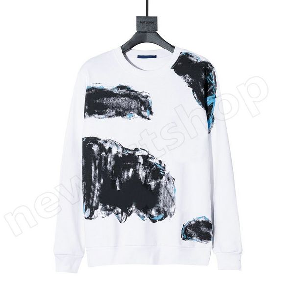 

20fw new designer graffiti cloud printed hoodies high street autumn winter hooded sweatshirt fashion high end pullover outwear sweater, Black