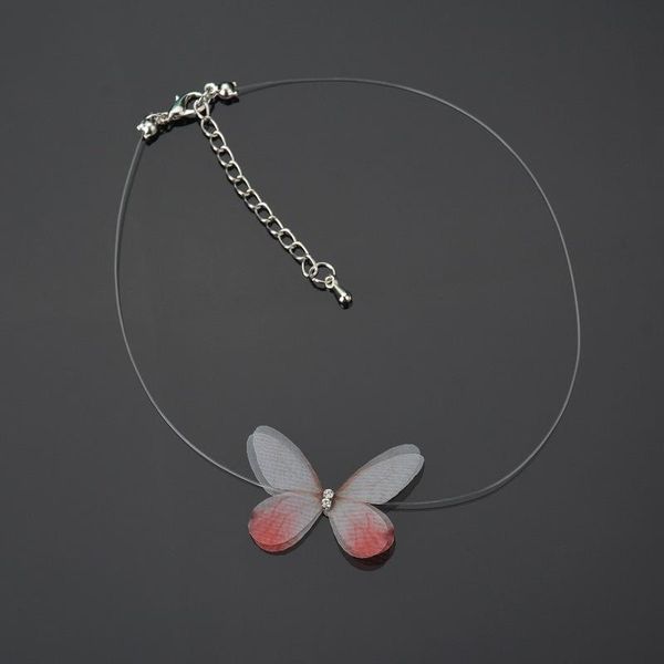 

ins butterfly shape chain chokers presents&necklace for women stainless steel necklaces statement butterfly necklace se200036 jllhse, Silver