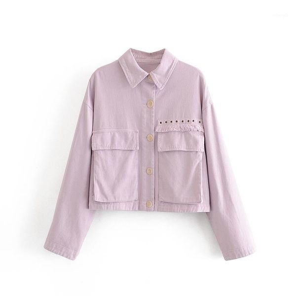 

az - 9873 2020 autumn europe and the united states women's new female acts the role of brief paragraph jacket pocket1, Black;brown