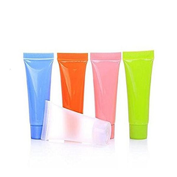 

5ml 10ml soft refillable plastic lotion tubes squeeze cosmetic bottle screw lids container packaging for facial cleanser sample shampoo